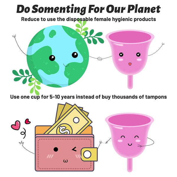 Eco-Friendly Reusable menstrual cup -2 Pack small